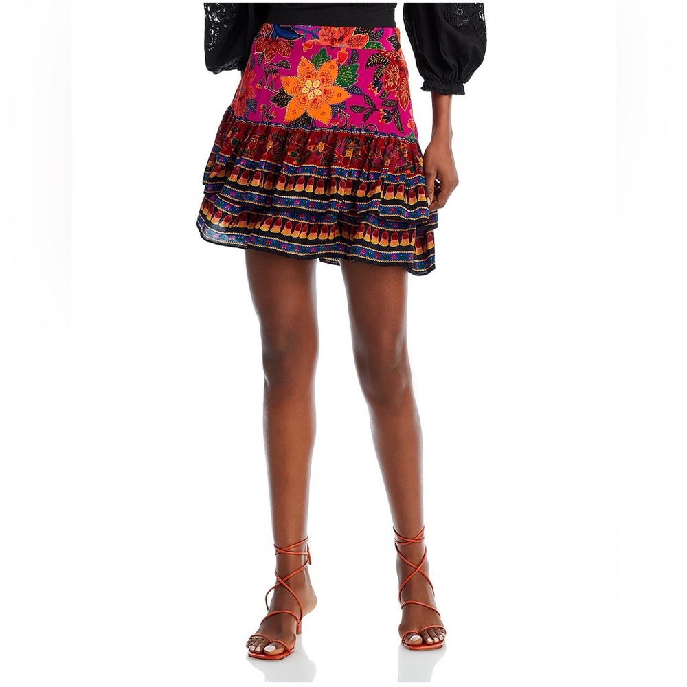 Farm rio mini floral skirt
